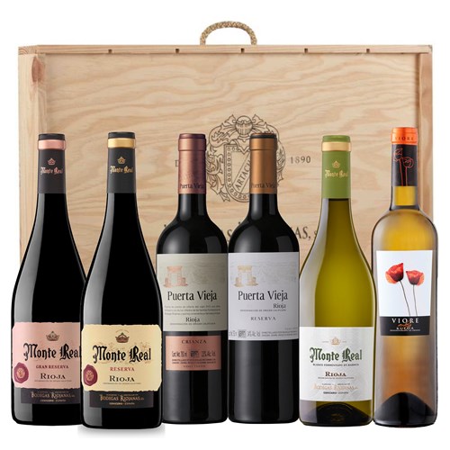 6 Bottle Monte Real Gift Set in a Branded Wooden Box